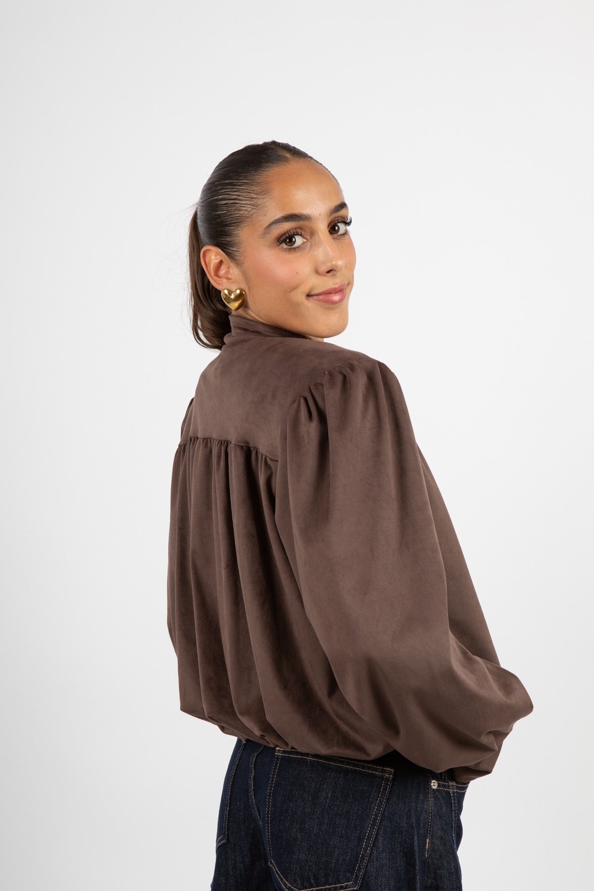 Giacca autunnale scamosciata