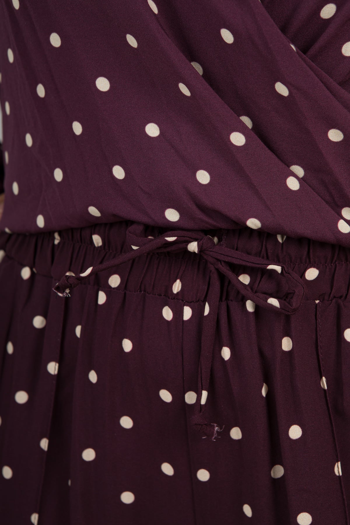 Pantalone Palazzo Pois Bordeaux