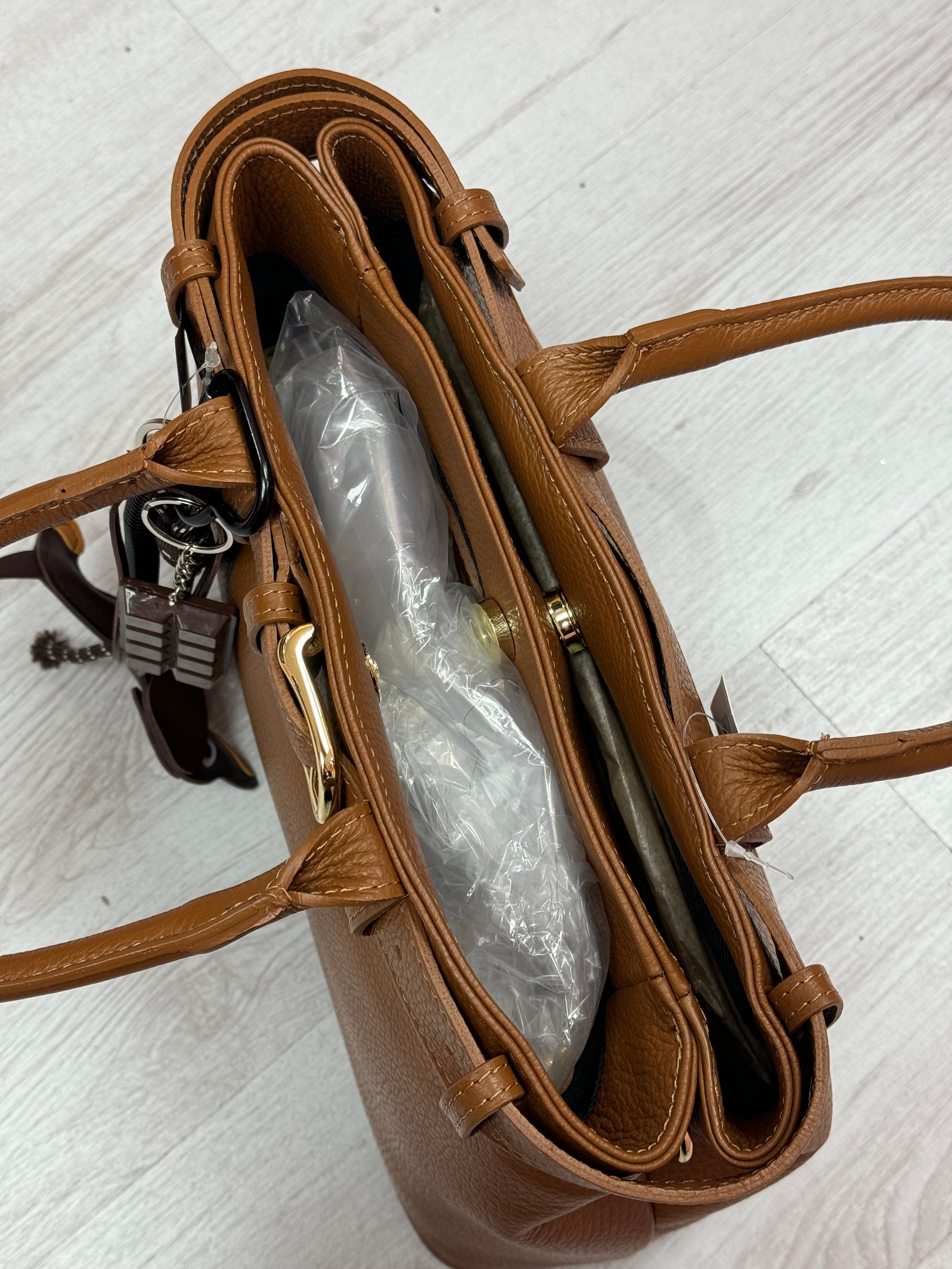 Borsa in pelle cammello