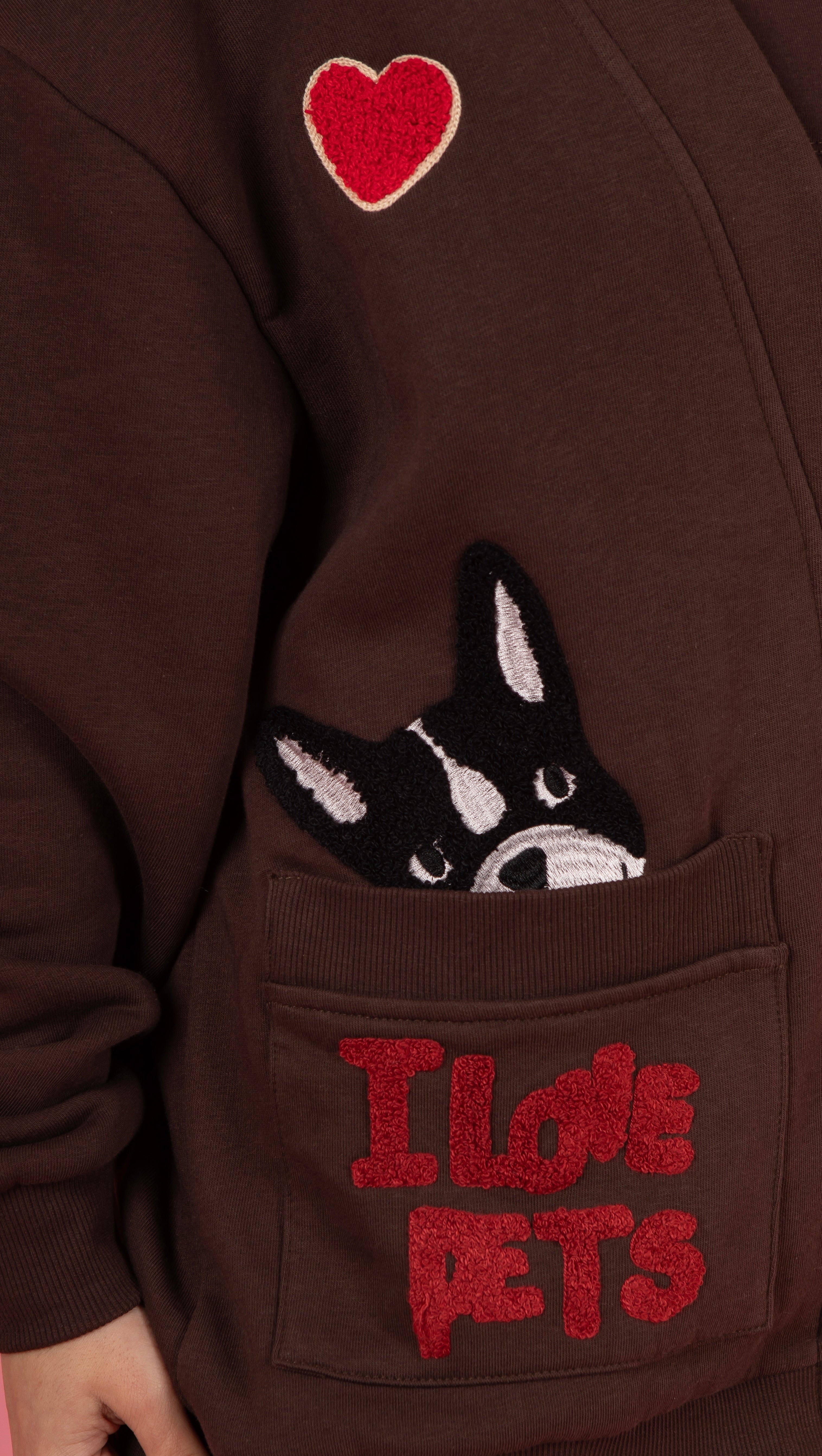 Cardigan felpato cioccolato