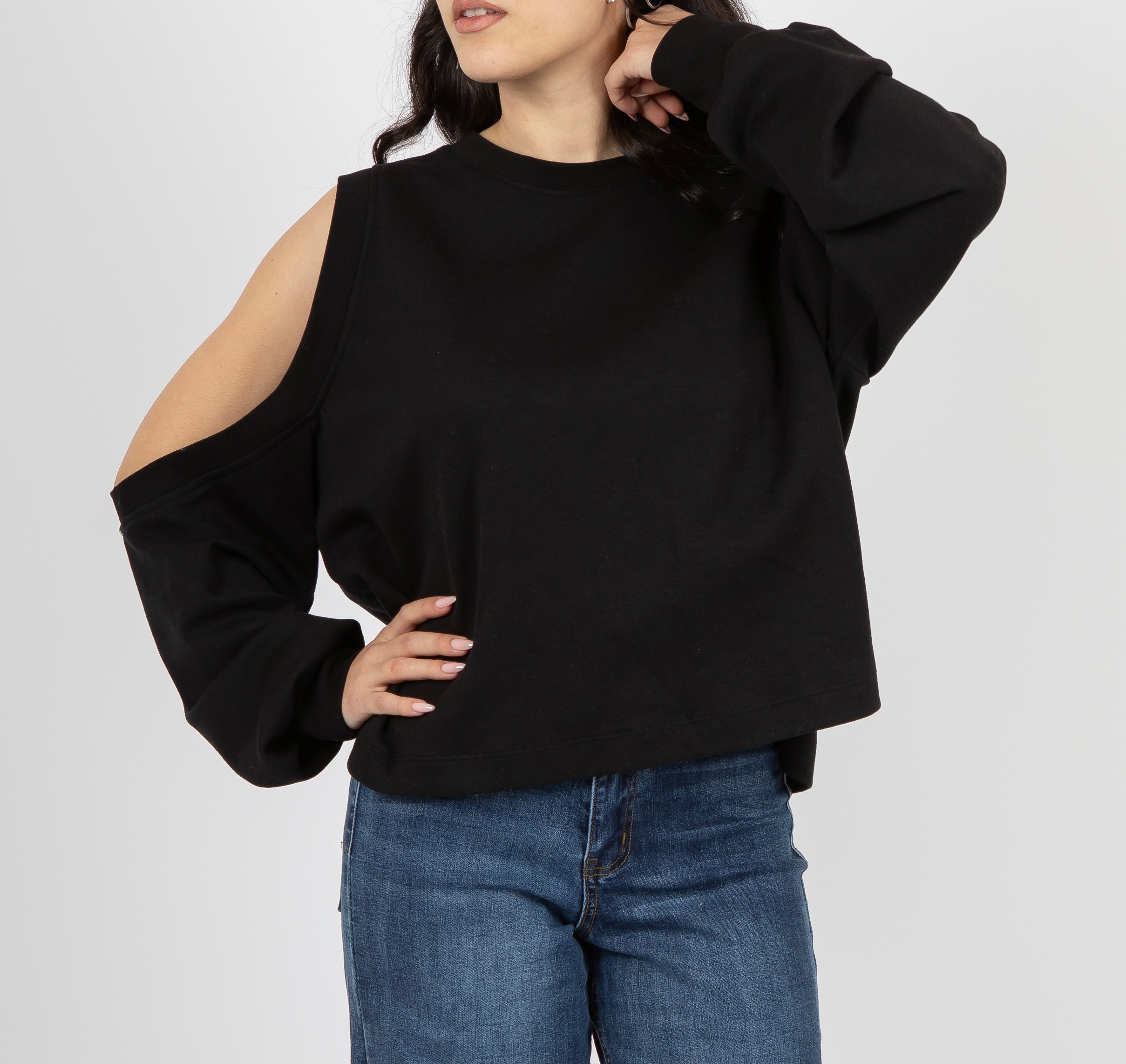 Felpa spalla scoperta