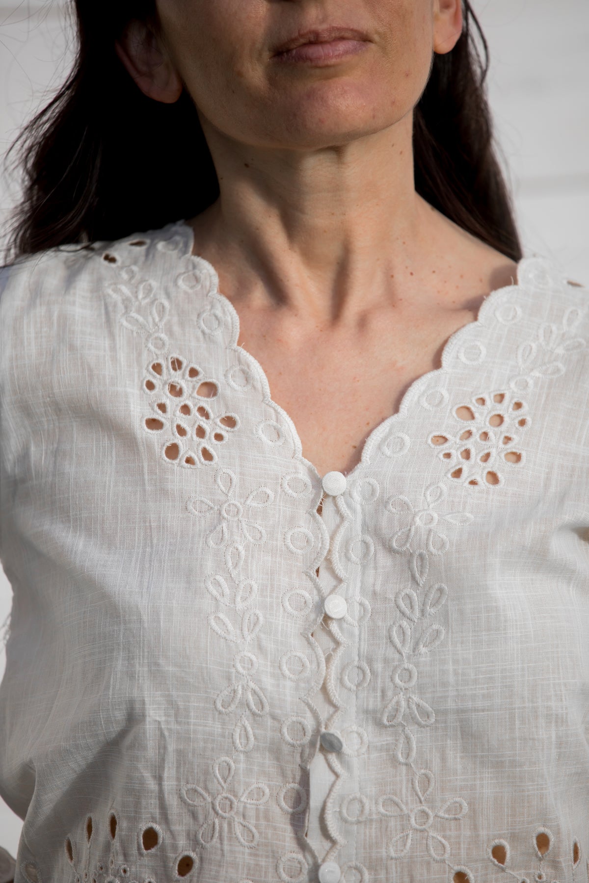 Camicia Sangallo avorio