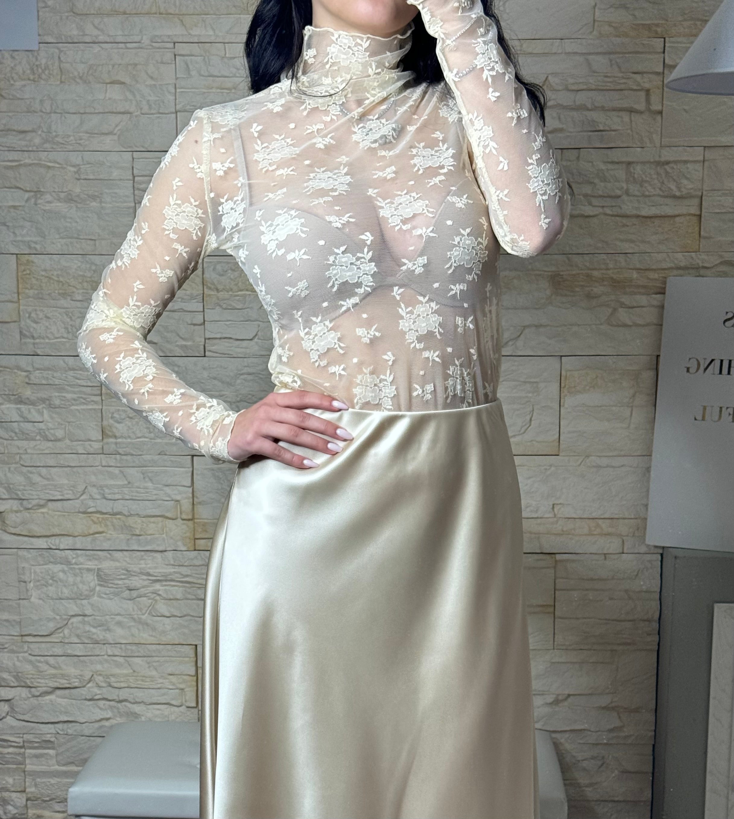 Maglia Pizzo Panna
