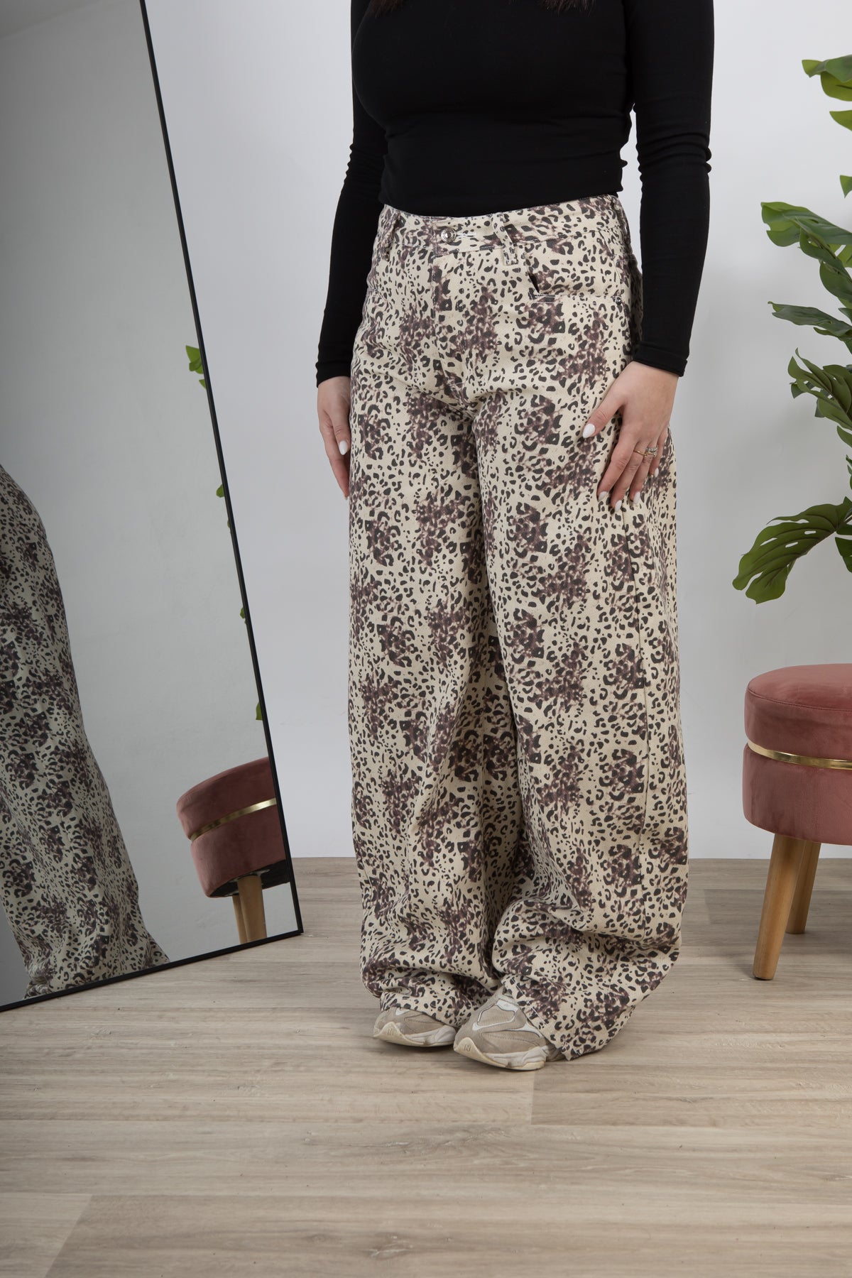 Jeans leopardato