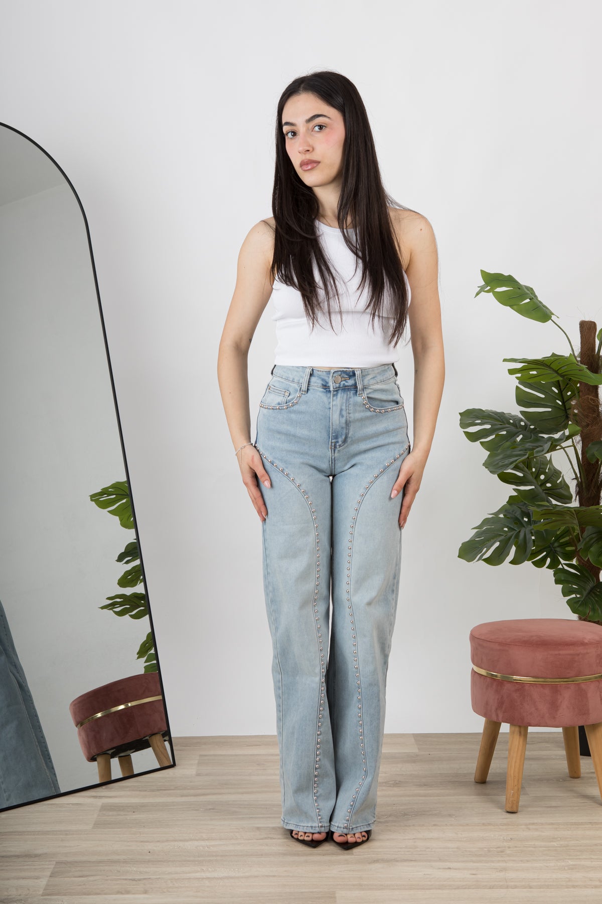 Jeans borchie