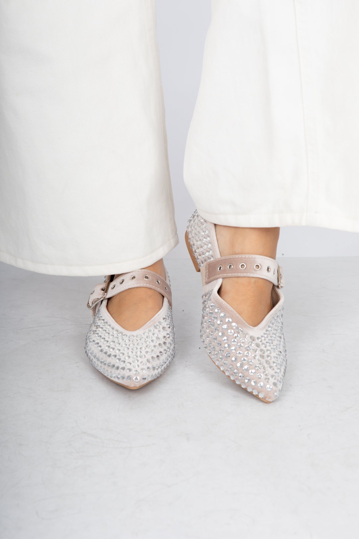 Ballerine scamosciate glitter