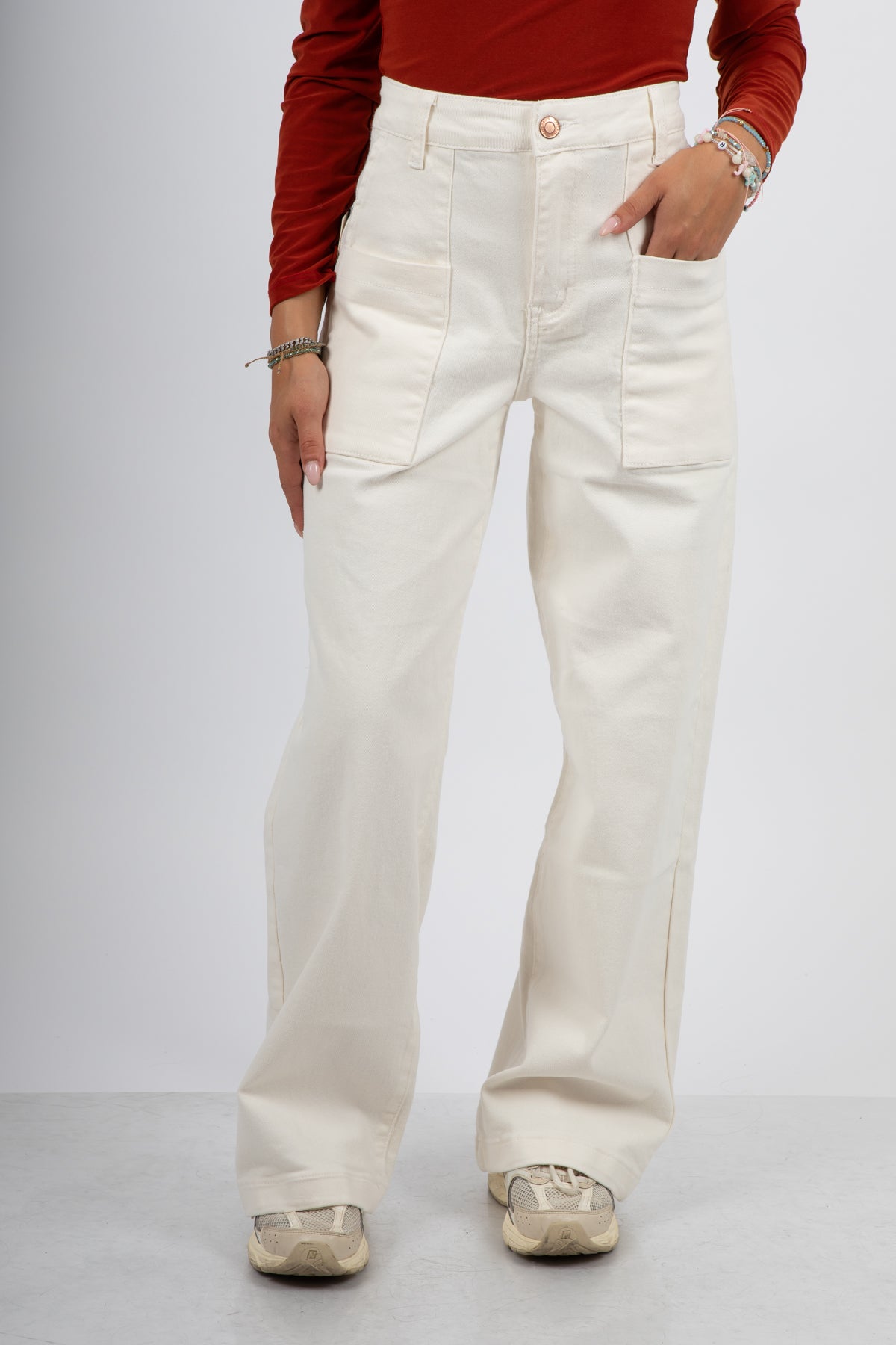 Jeans chiaro stile cargo