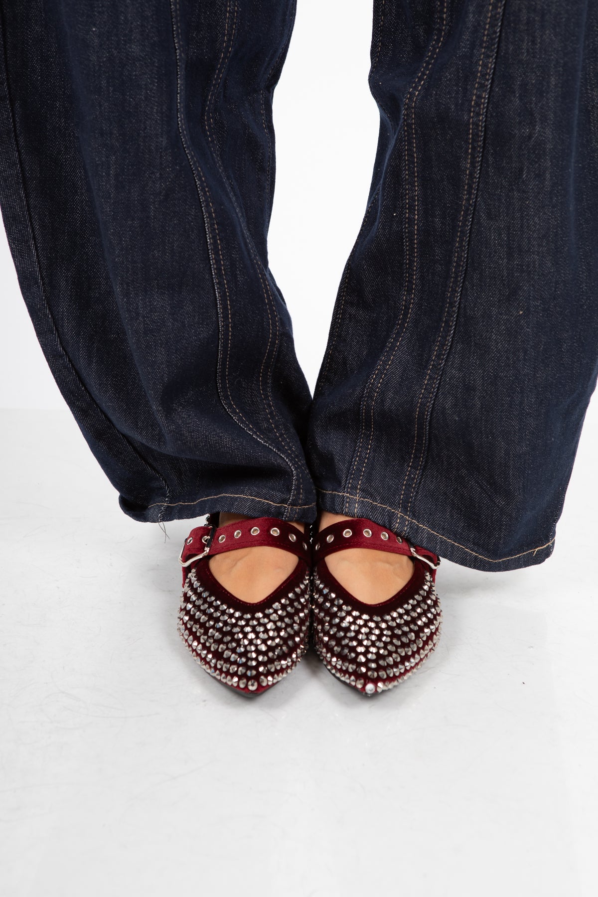 Ballerine scamosciate glitter