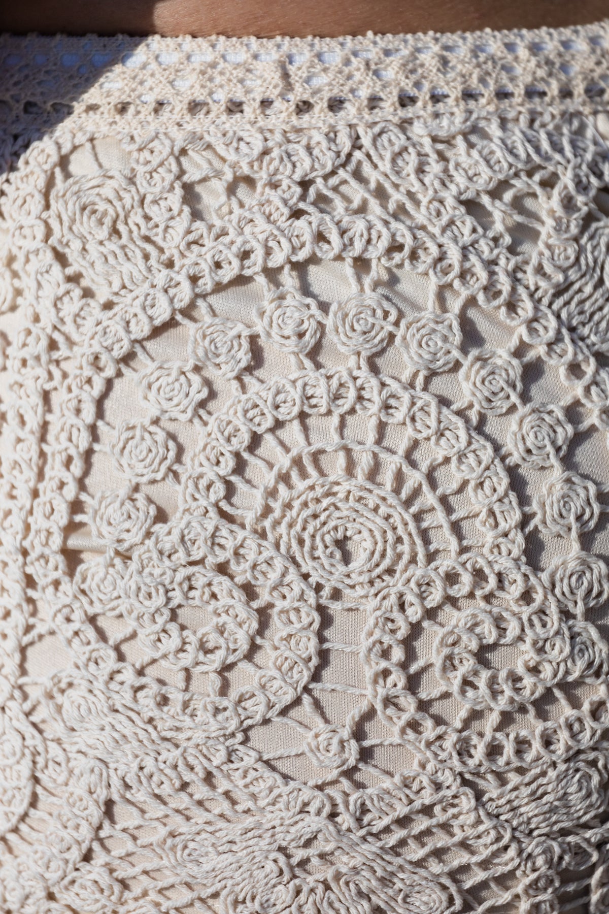 Shorts crochet panna