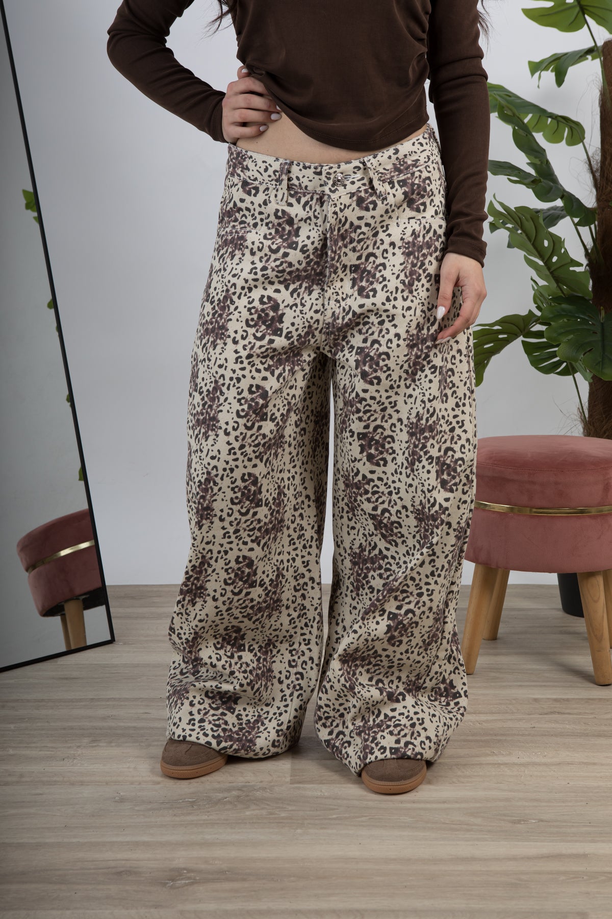 Jeans leopardato