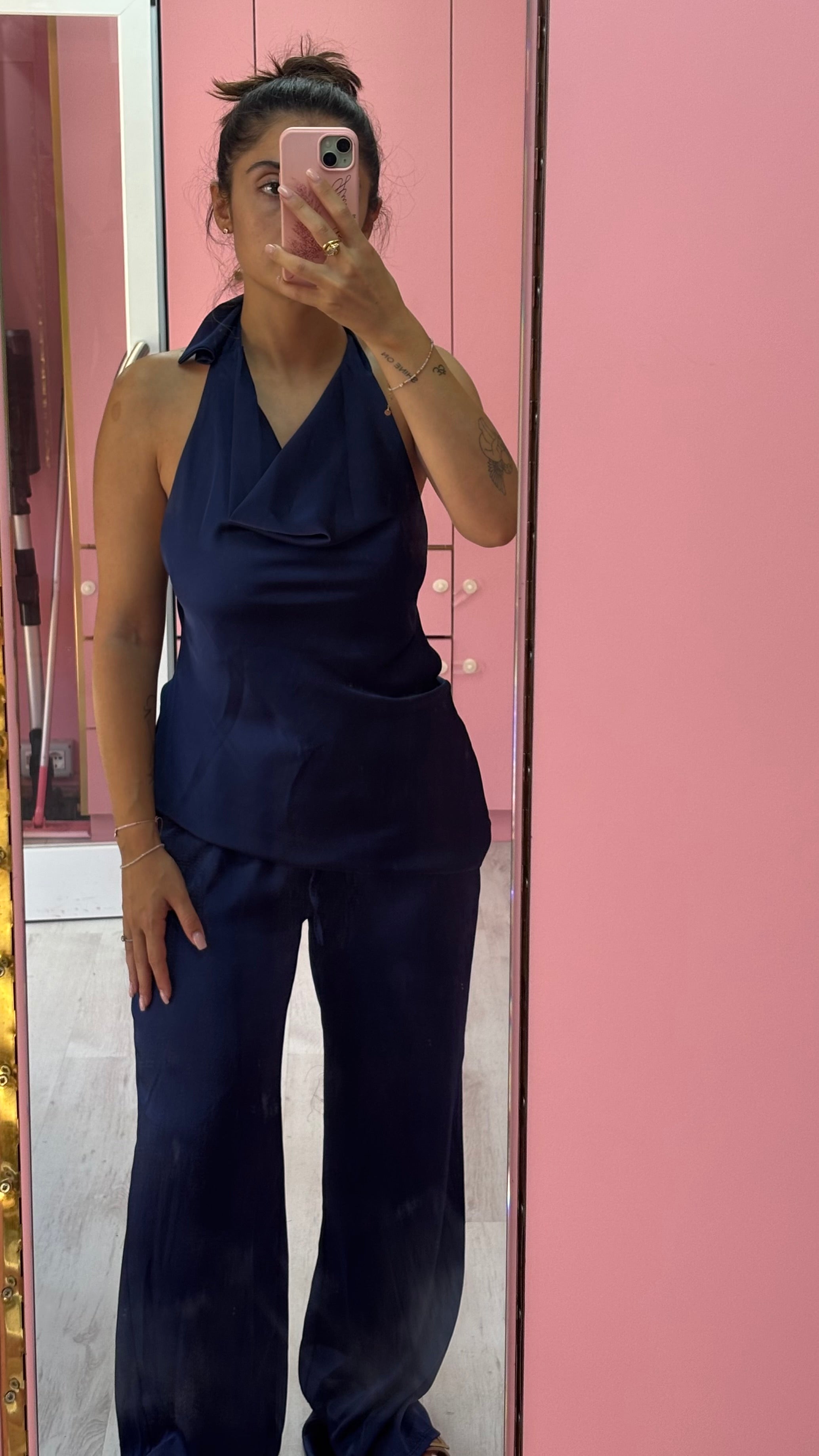 Completo Satin con pantalone