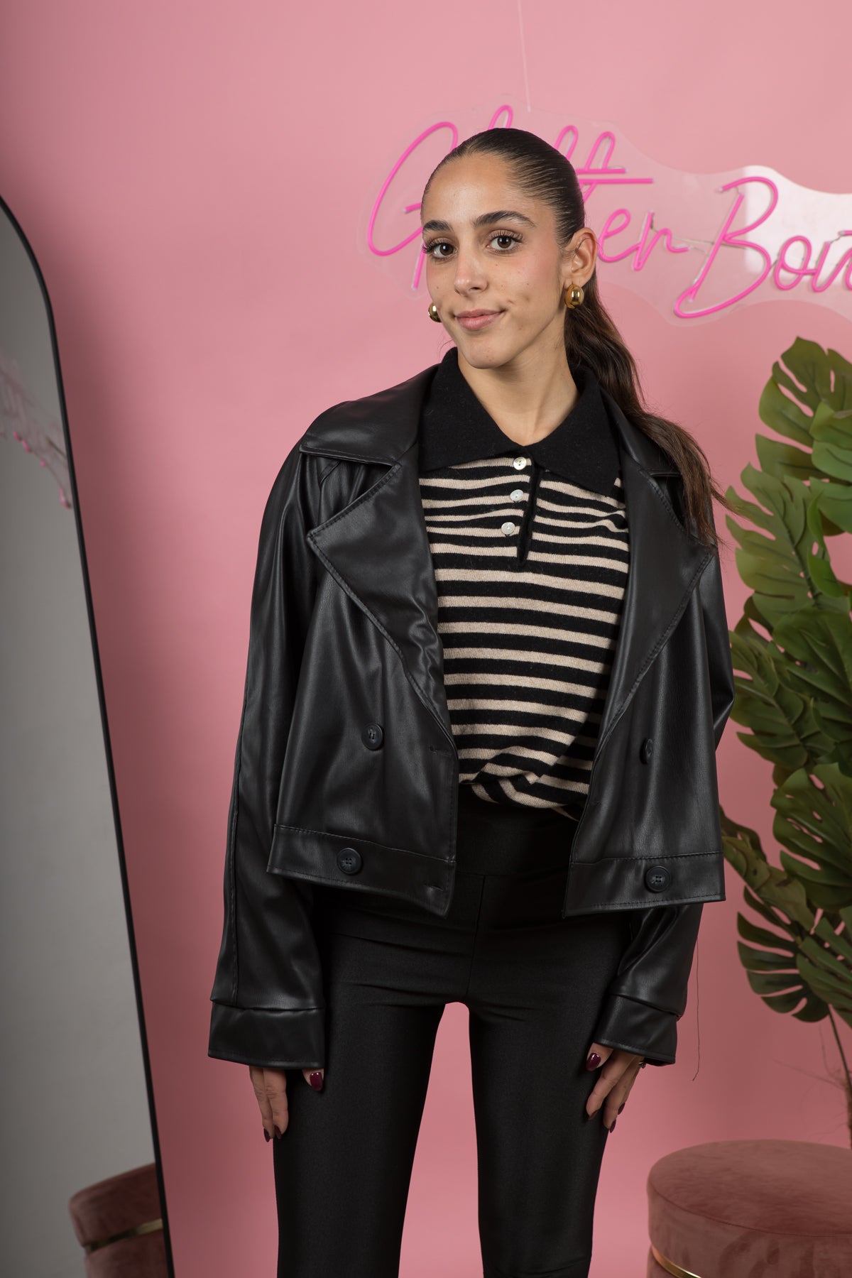 Trench ecopelle doppiopetto