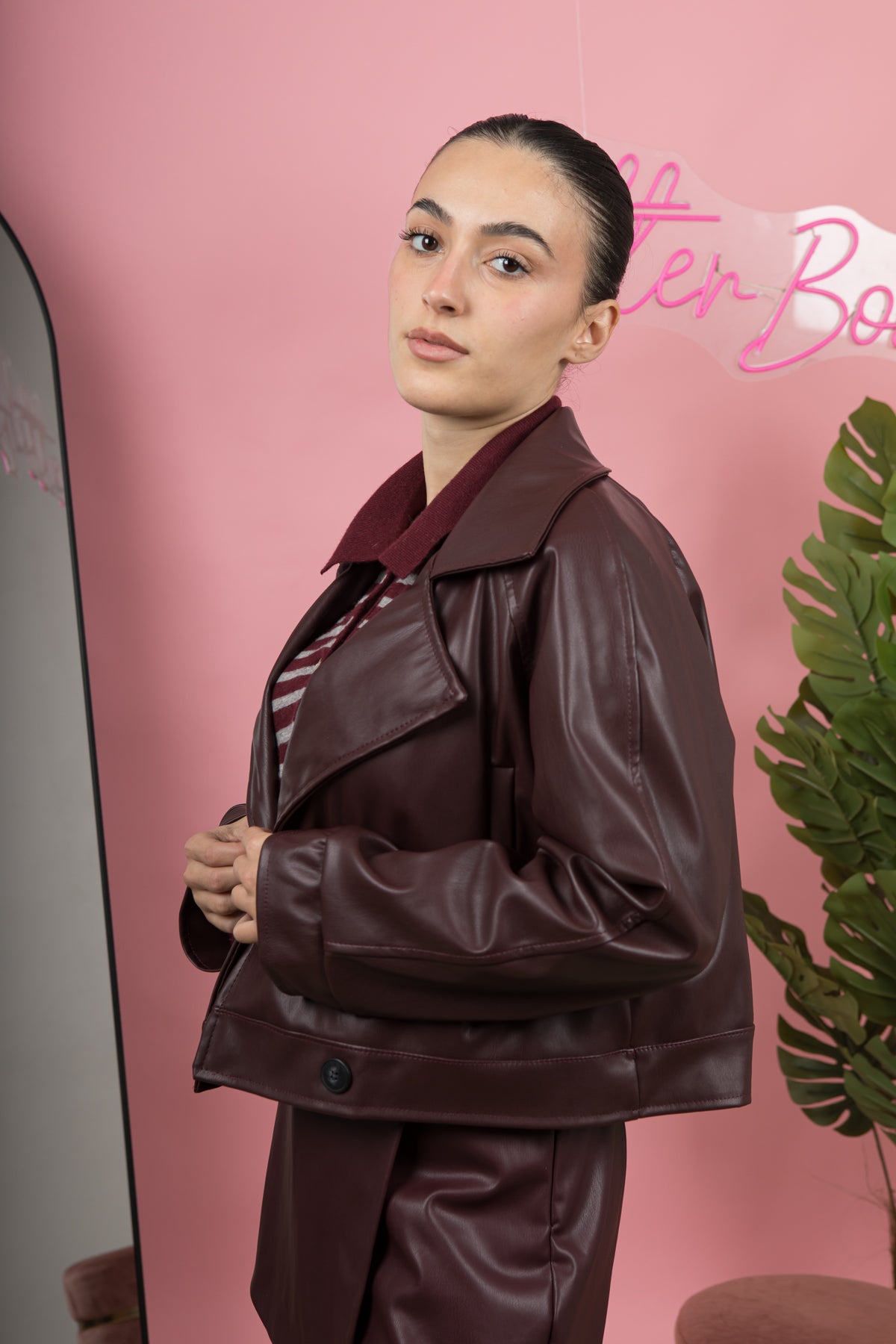 Trench ecopelle doppiopetto