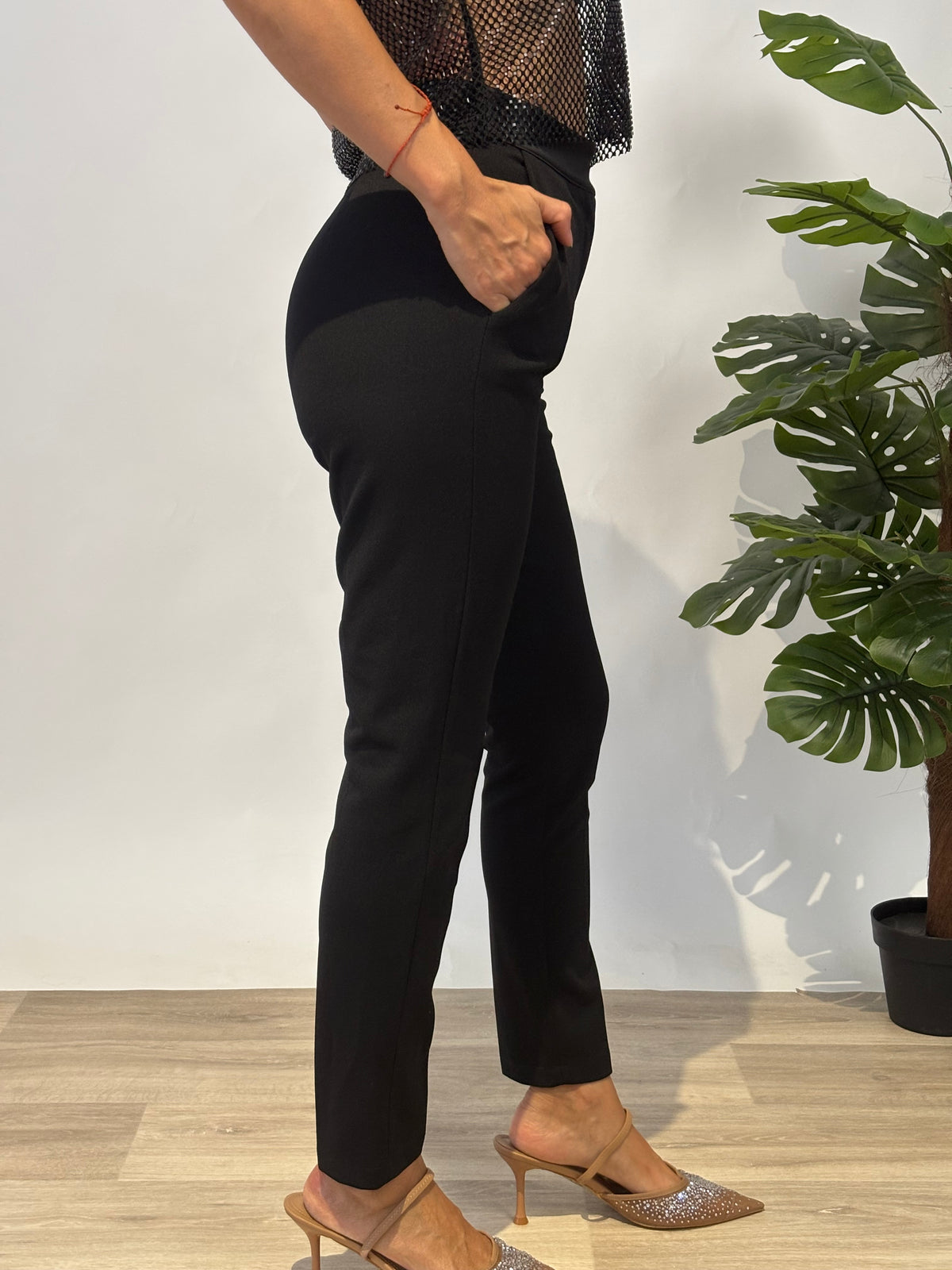 Pantalone Slim Nero.
