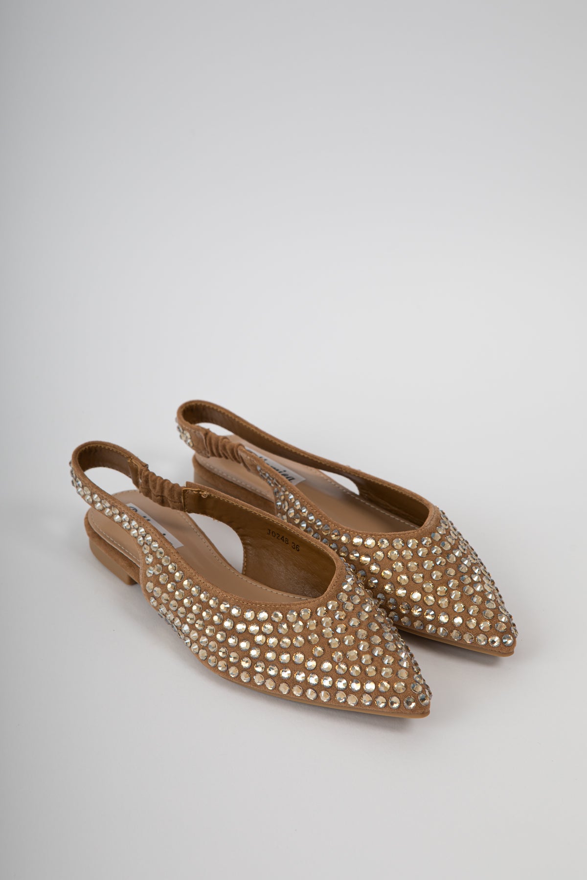 Ballerine slingback con strass