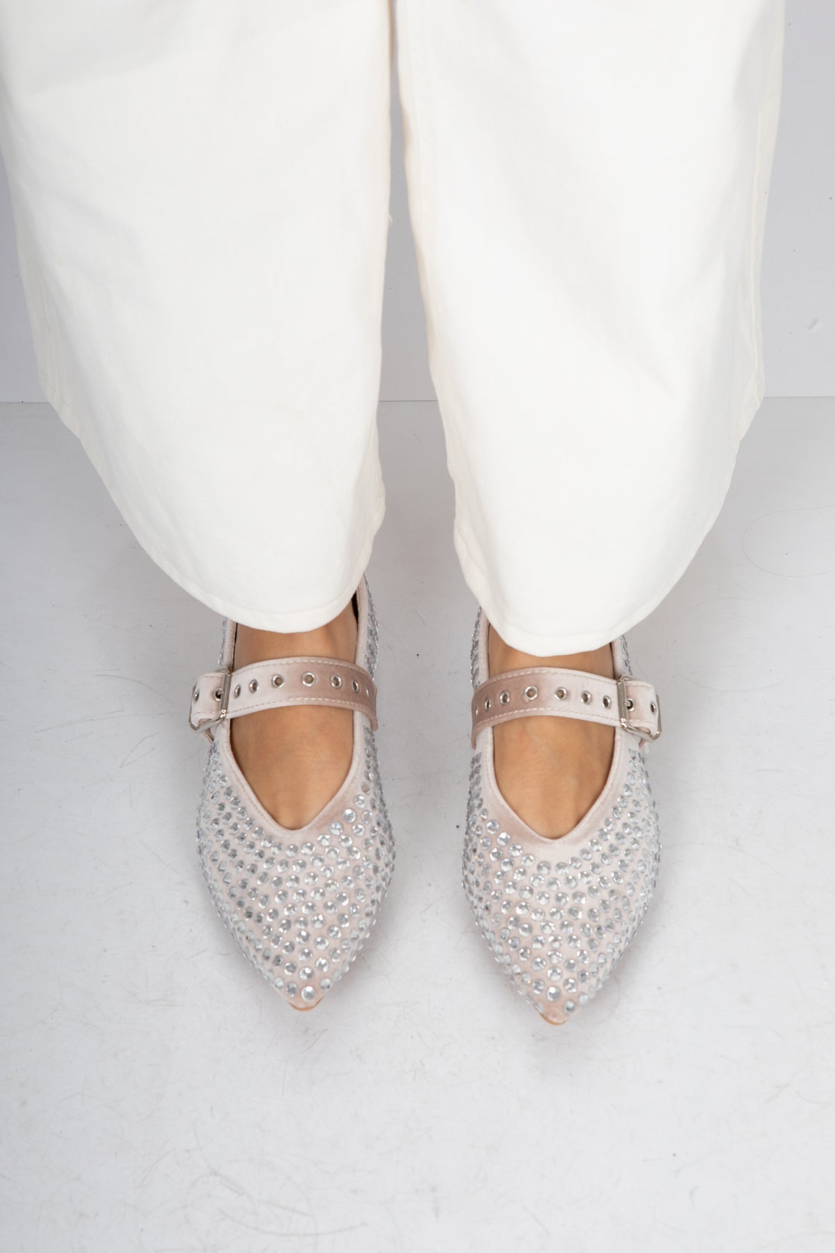 Ballerine scamosciate glitter