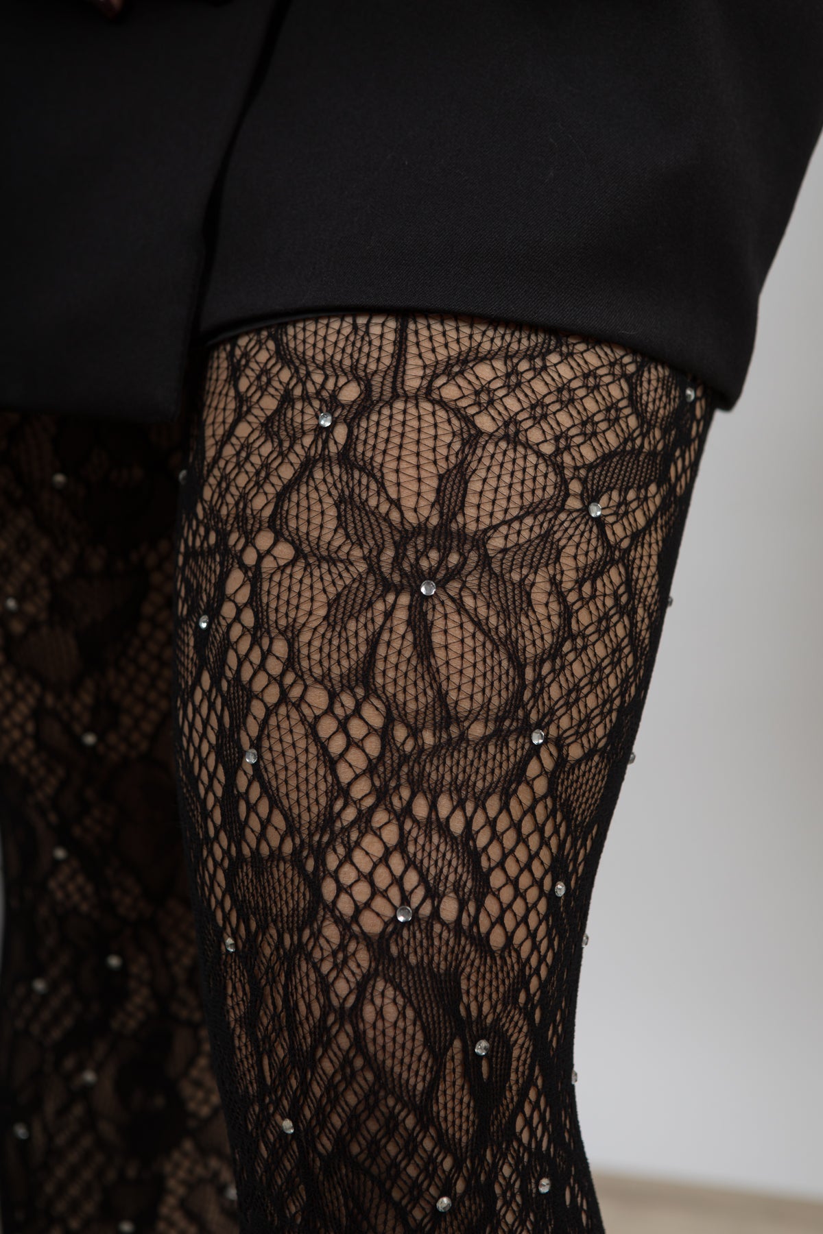 Collant in pizzo con Glitter