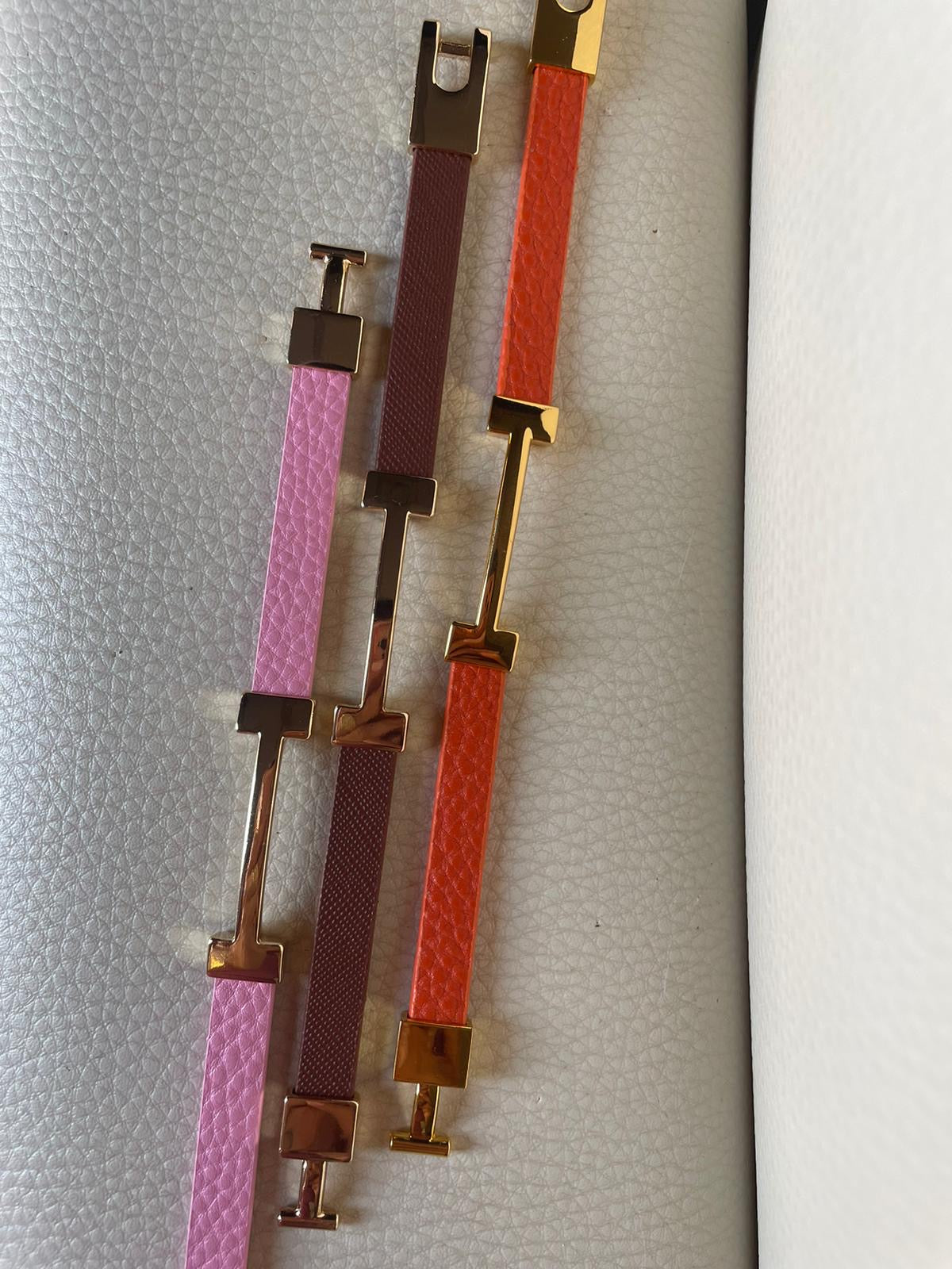 Bracciale in ecopelle e acciaio