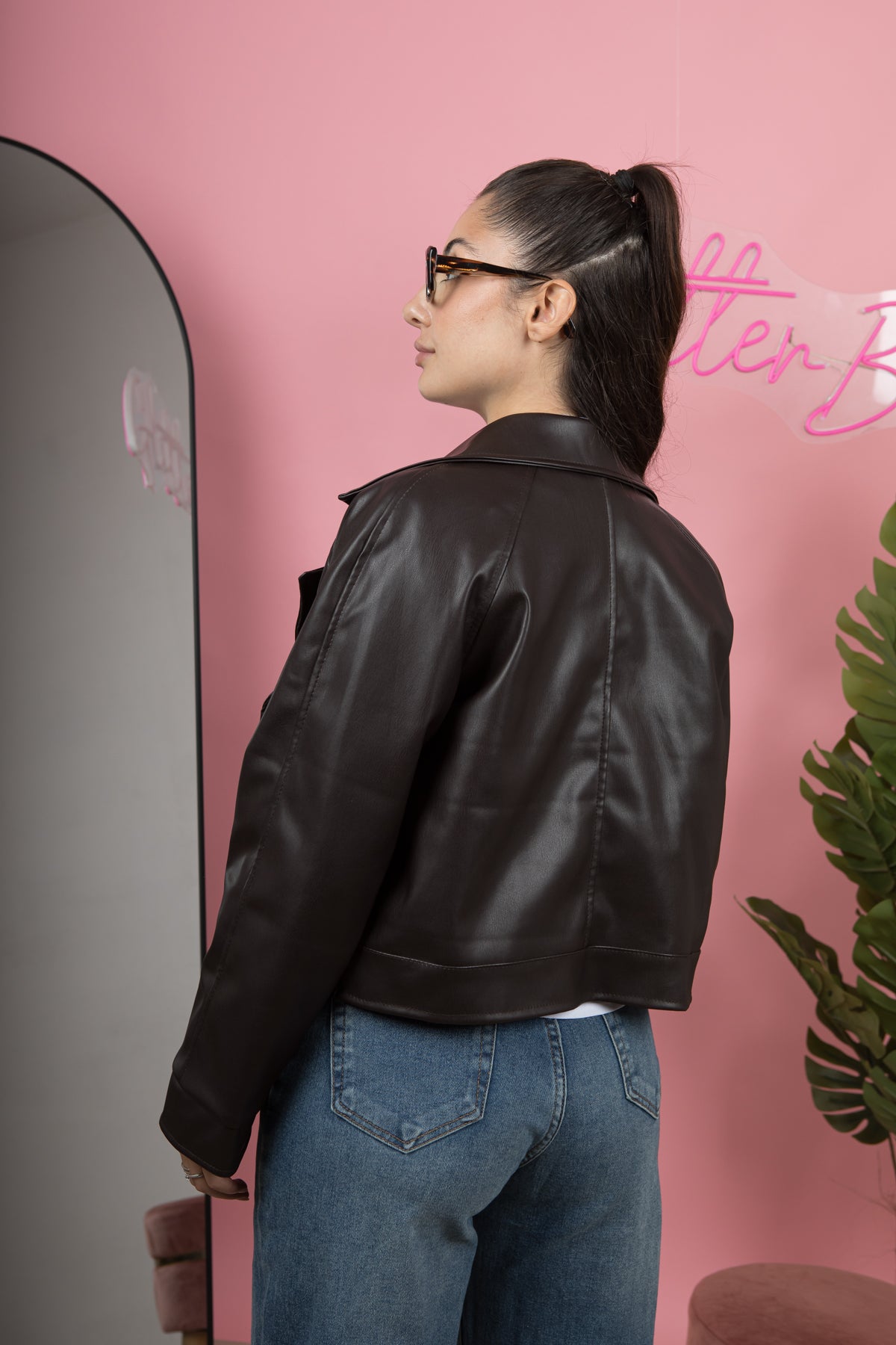 Trench ecopelle doppiopetto