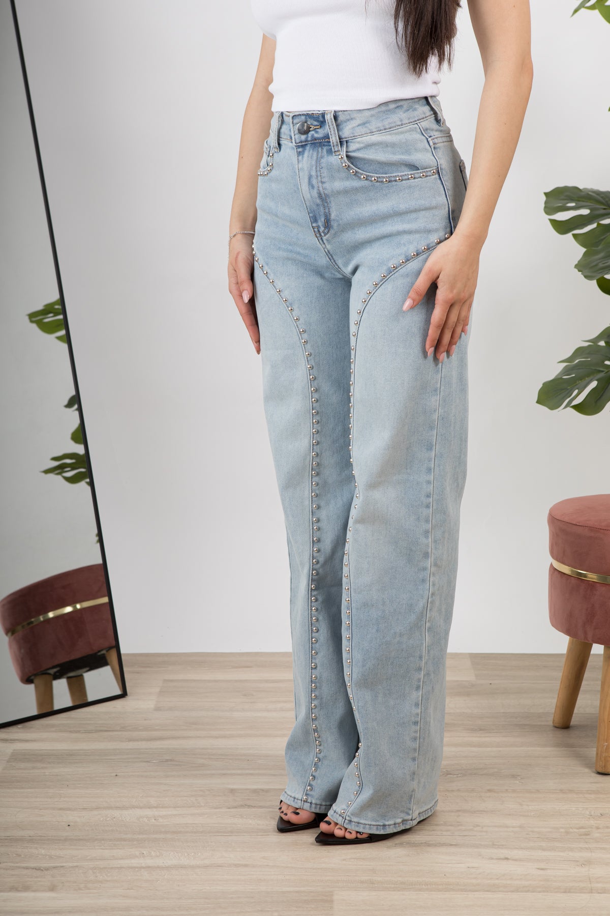 Jeans borchie
