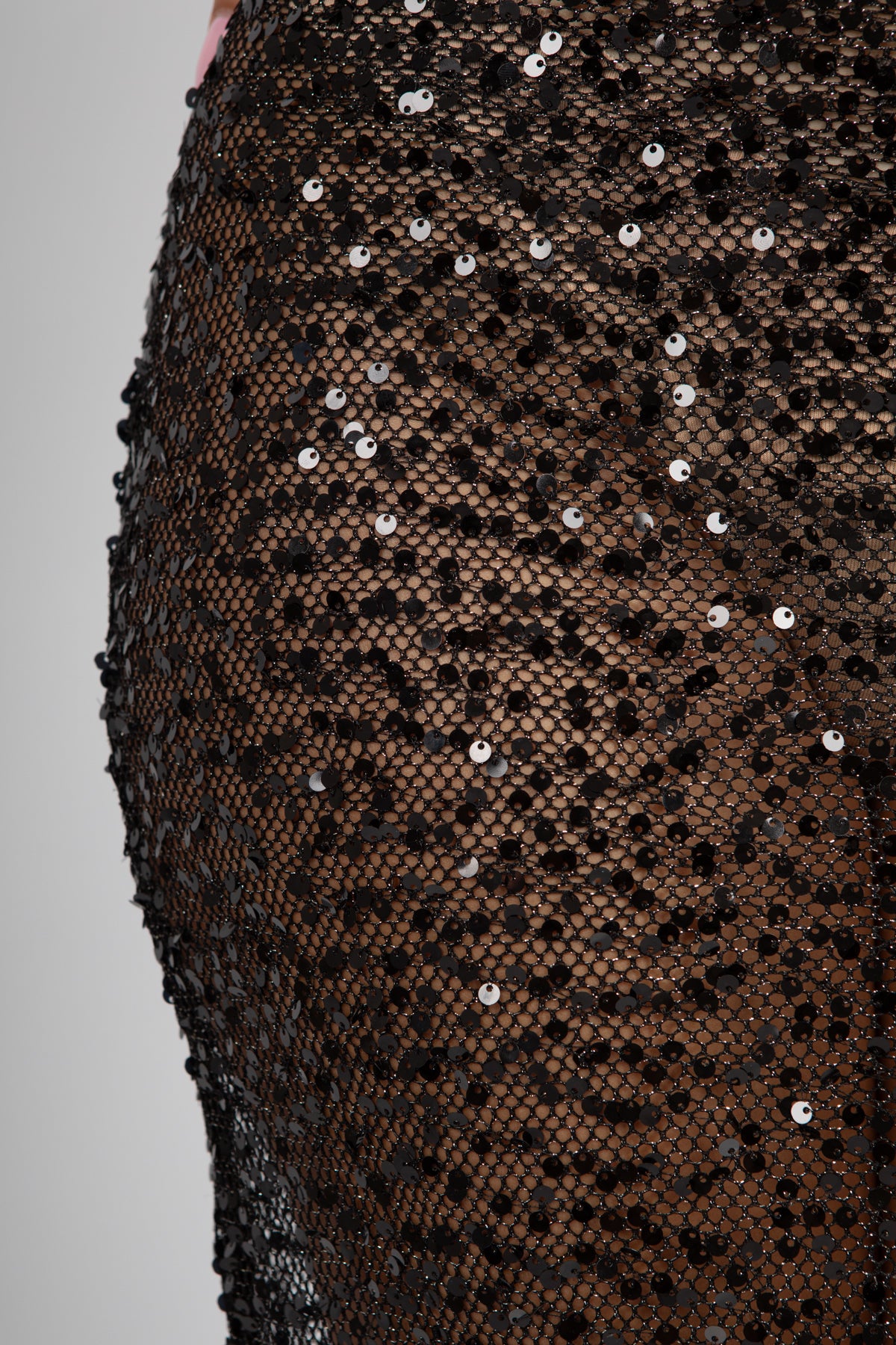 Abito Lungo Paillettes Nero