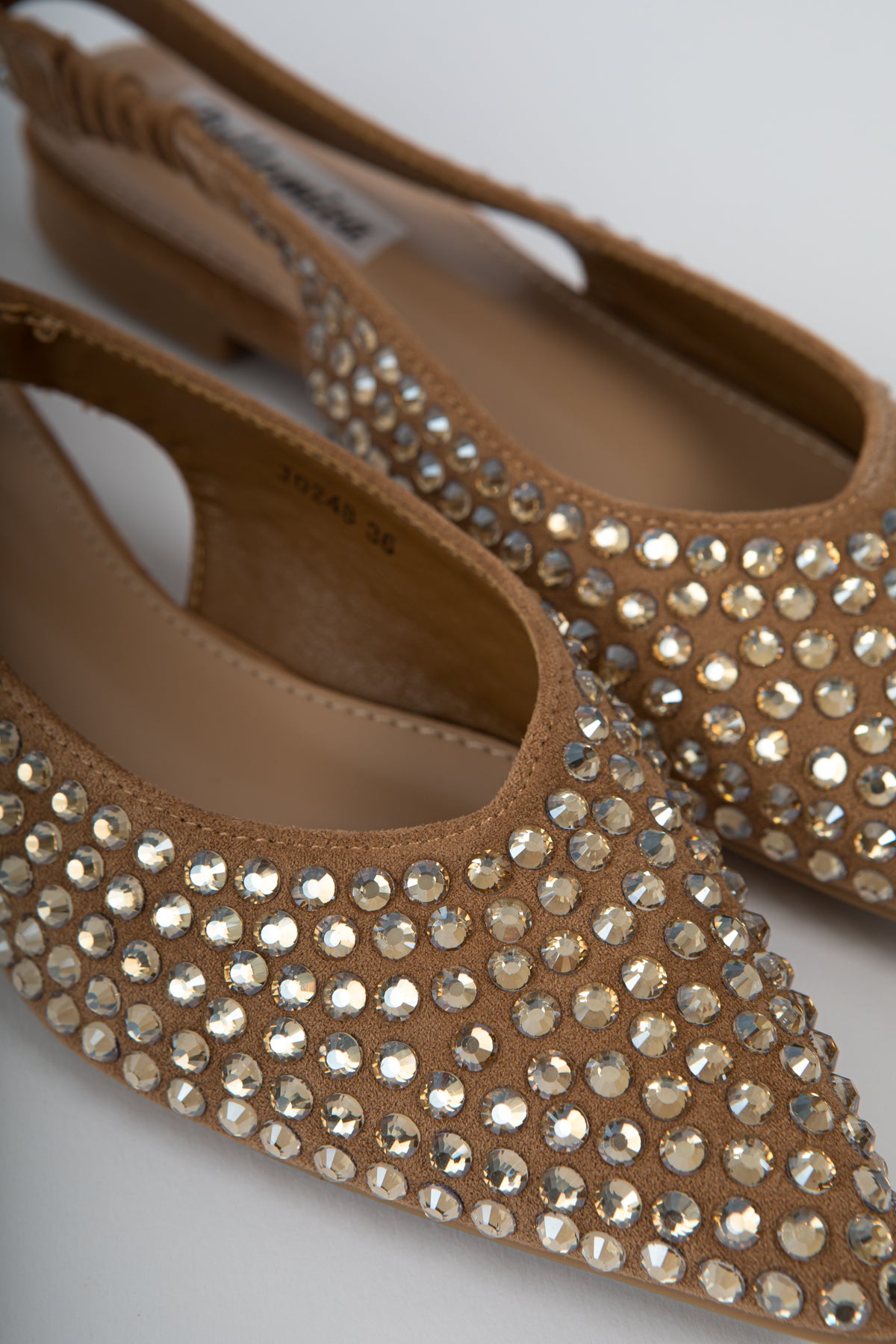 Ballerine slingback con strass
