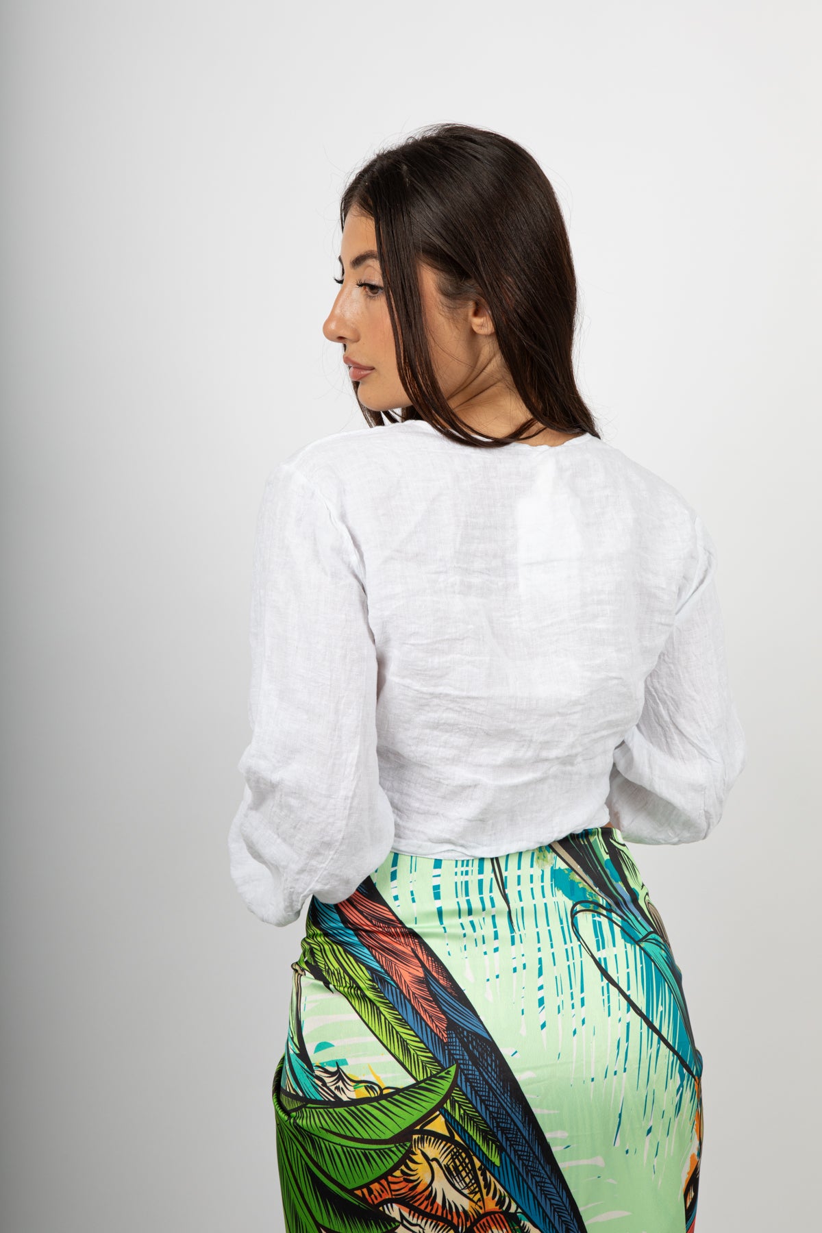 Camicia in lino a maniche lunghe